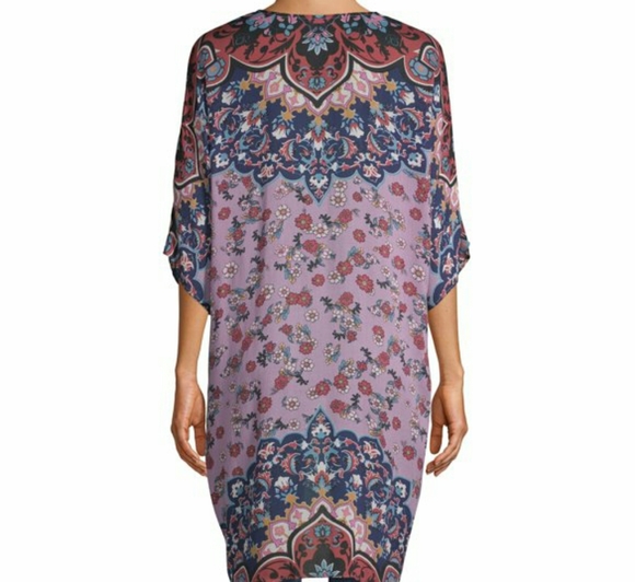 Trendy NWT Placement Print Cocoon Kimono - Picture 2 of 4